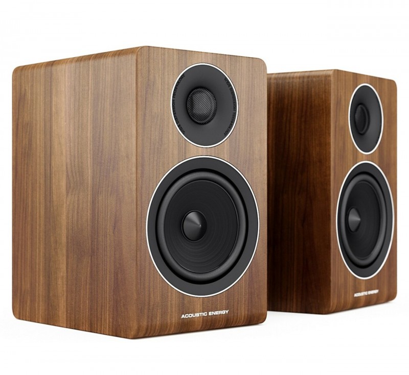 Acoustic Energy AE-300 Bookshelf Speaker Pair - Real Walnut Veneer - No Longer Available